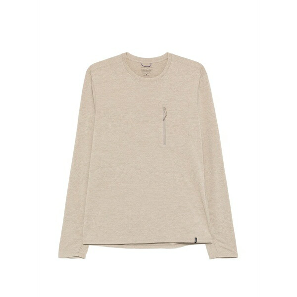 パタゴニア メンズ Tシャツ トップス Long-sleeved t-shirt Neutrals|asty