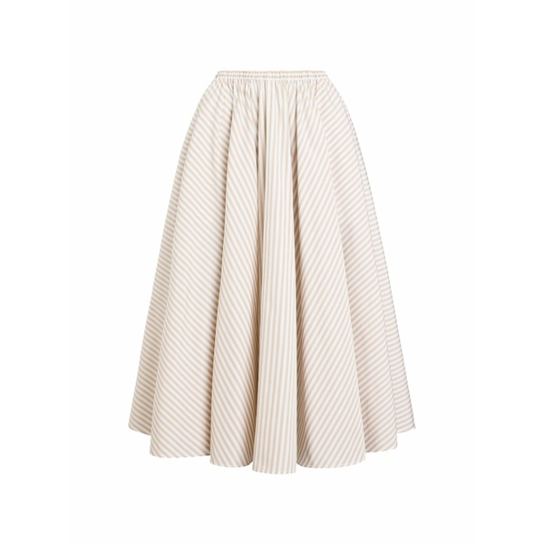 ジャンパトゥ レディース スカート ボトムス Elasticated-waist striped midi skirt Neutrals｜asty