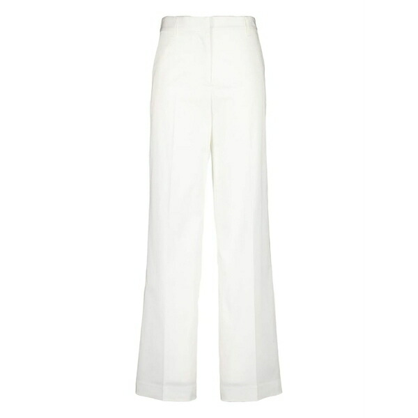 マトー レディース 心地好いズボン下 ボトムス Tailored twill trousers White