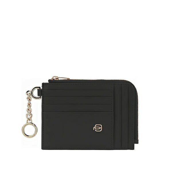 ピークアドロ レディース 財布 アクセサリー Circle leather card-holder Black｜asty