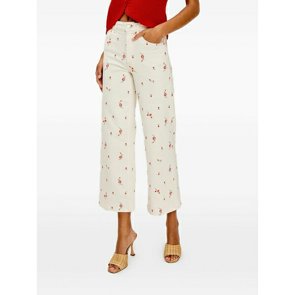 レイルズ レディース カジュアルパンツ ボトムス Getty floral-print cropped trousers Neutrals