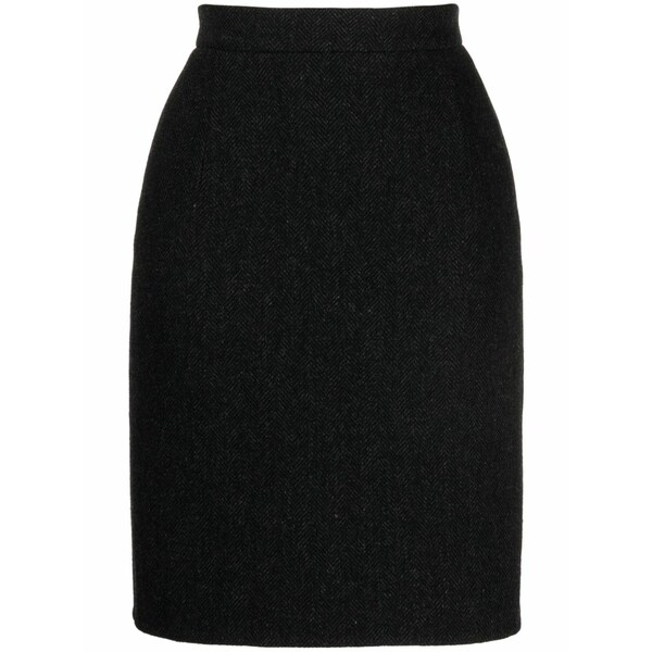 ジル・サンダー レディース スコート ボトムス High-waist herringbone skirt Black