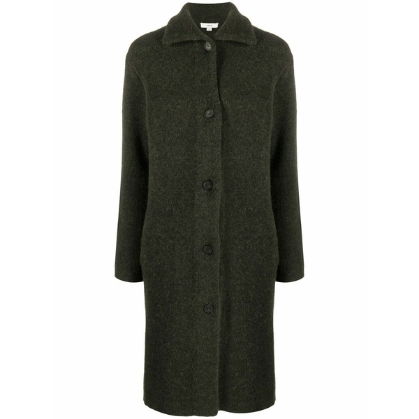 ヴィンス レディース 厚地の外套 アウター Single-breasted cardigan coat Green