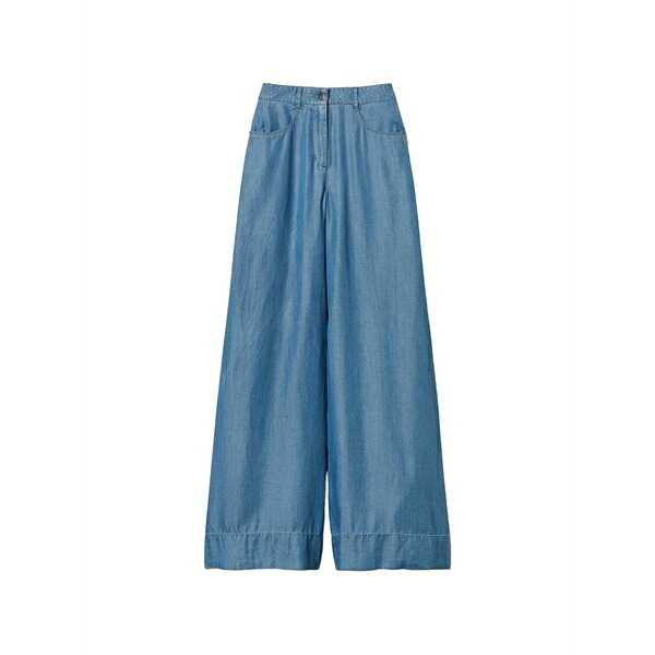 ツインセット レディース カジュアルパンツ ボトムス High-rise palazzo pants Blue｜asty