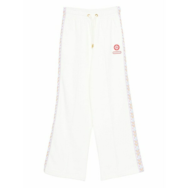 カサブランカ レディース カジュアルパンツ ボトムス Floral-stripe track pants White