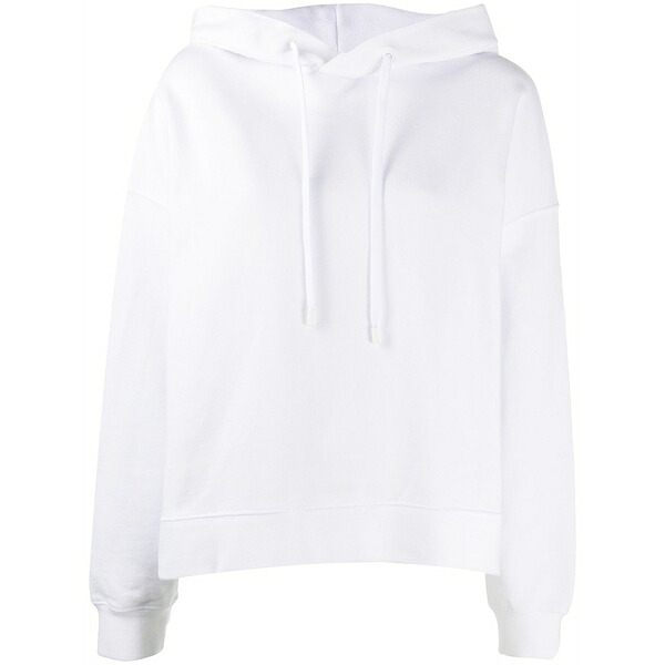 マルタンマルジェラ レディース パーカー・スウェットシャツ アウター Slogan print cropped hoodie White
