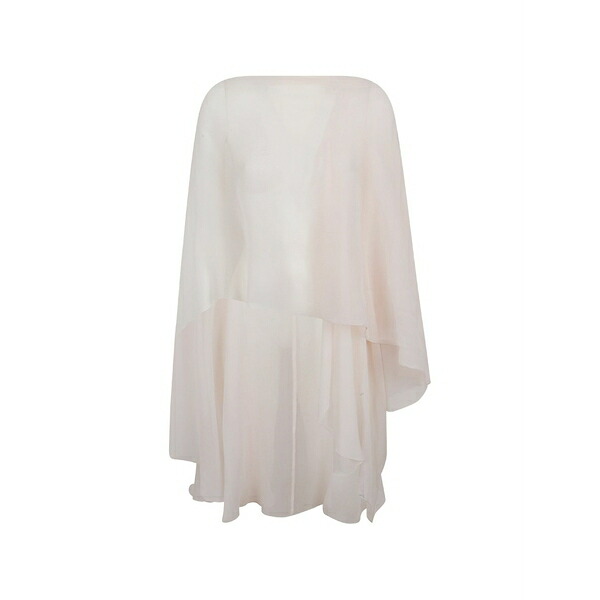 エルマンノ シェルヴィーノ レディース 上衣＆上衣 アウター Layered draped cape White