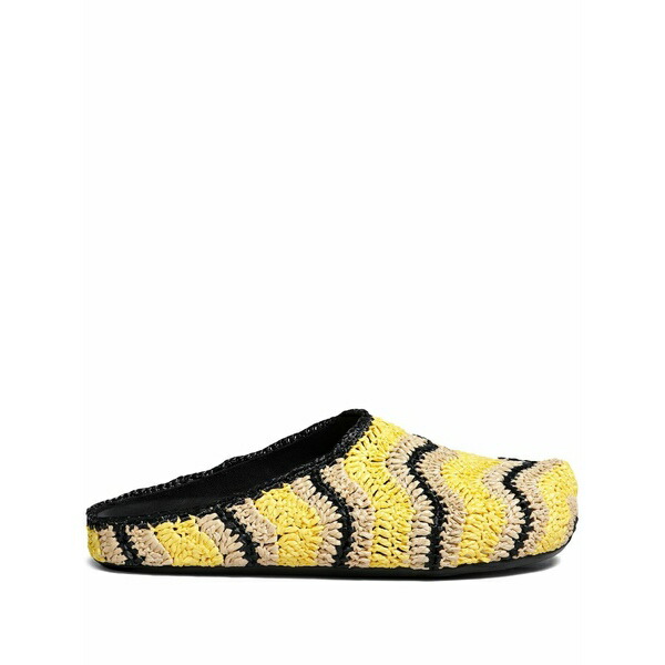 マルニ メンズ サンダル シューズ Fussbett sabot raffia slippers Yellow