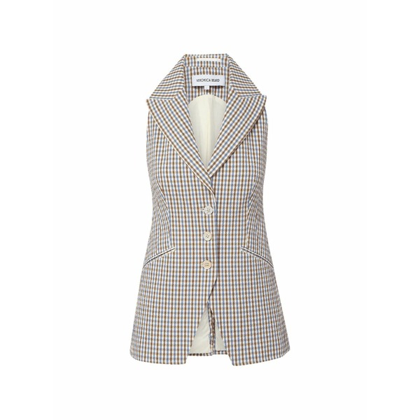 ヴェロニカ ベアード レディース 上衣＆上衣 アウター Costa gingham waistcoat Blue