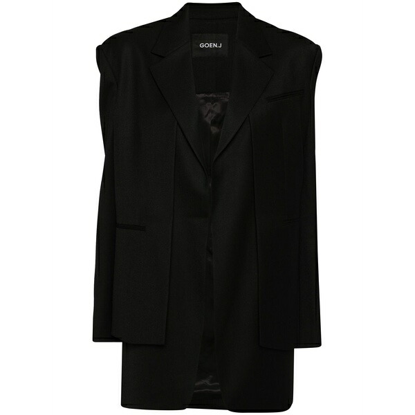 ゴエンジェイ レディース 上衣＆上衣 アウター Layered blazer Black