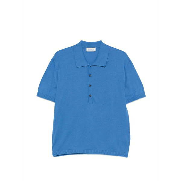 インペリアル メンズ スポーツシャツ トップス Cotton polo shirt Blue