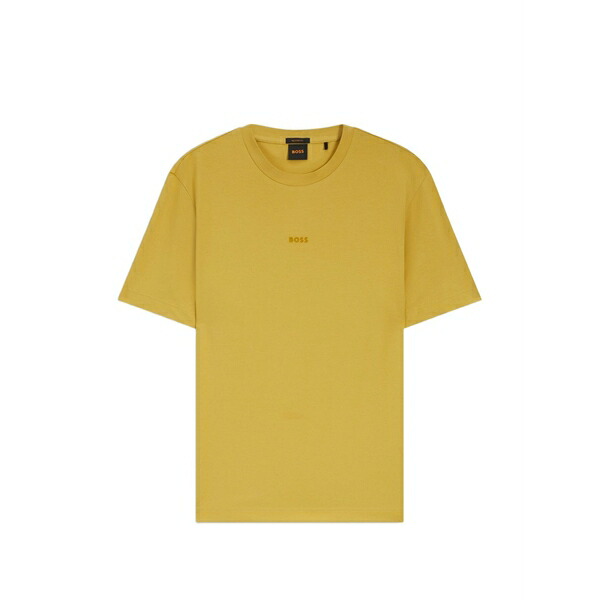 ボス メンズ Tシャツ トップス Logo-print t-shirt Yellow｜asty 14,541円
