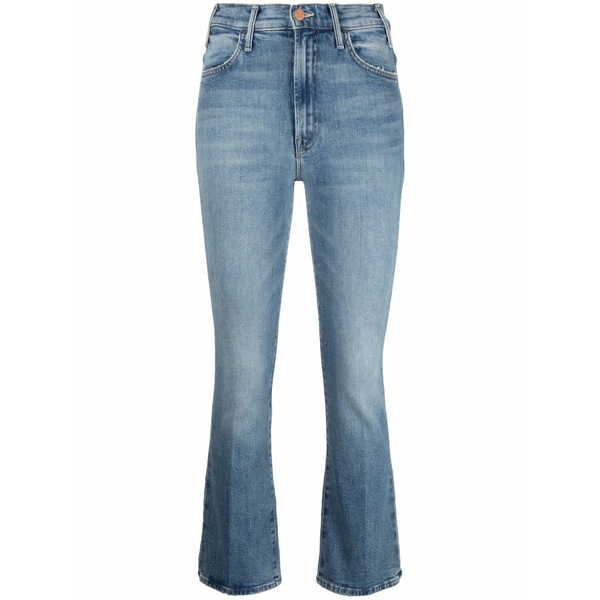 マザー レディース デニムパンツ ボトムス Cropped high-rise jeans Blue