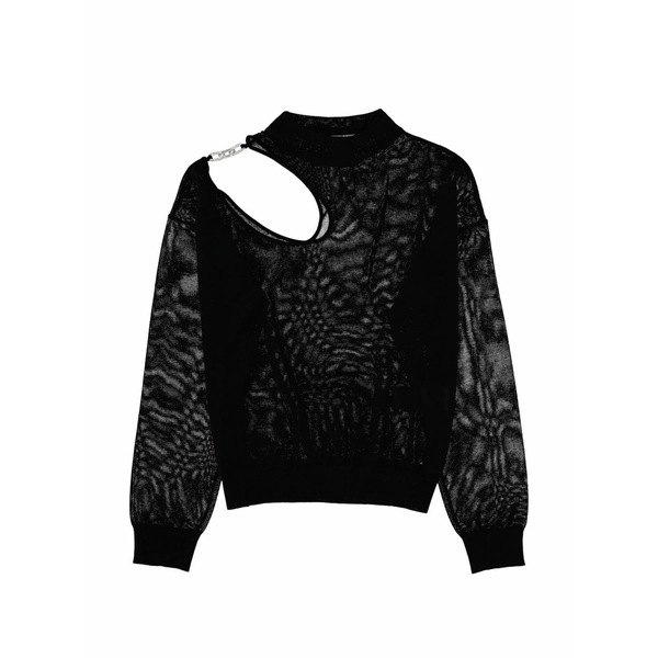 サーカス・泊まり レディース プルオーバー トップス Cut-out top Black
