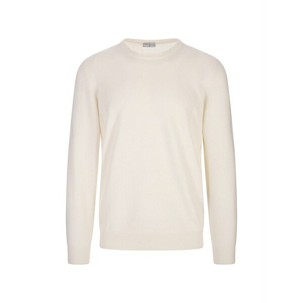 フェデーリ メンズ 編み物\u0026プルオーバー アウター Crew-neck sweater White