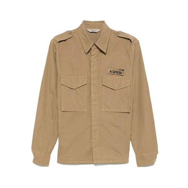 アスペジ メンズ プルオーバー トップス Field shirt Brown