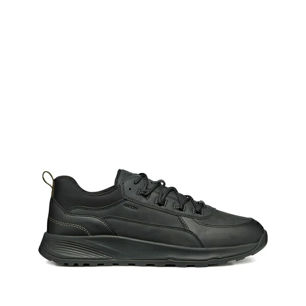 ジェオックス メンズ スニーカー シューズ Terrestre leather lace-up sneakers Black