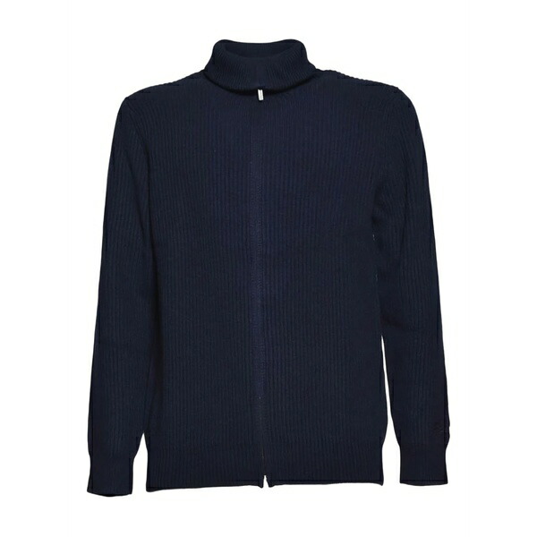エムシーツーセイントバース メンズ ジレー アウター Zip ribbed cardigan Blue