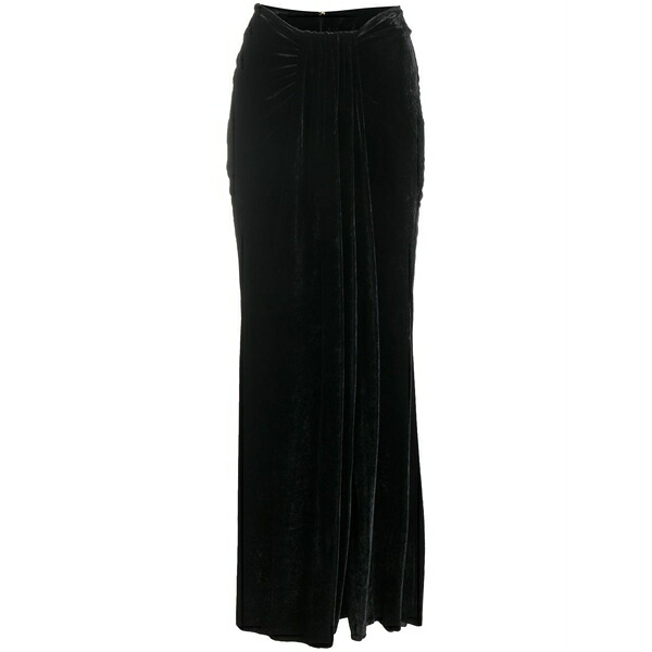 ブルマリン レディース スコート ボトムス Slit-detail ankle-length skirt Black