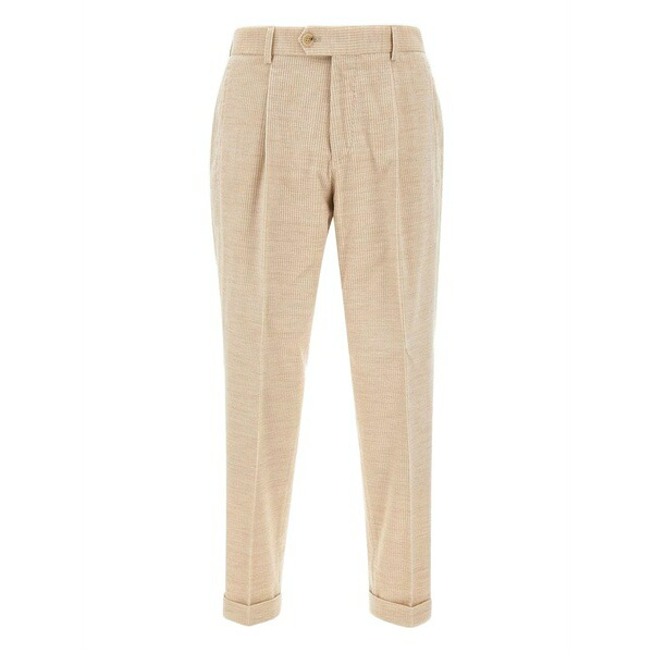 ボス メンズ カジュアルパンツ ボトムス Pleated corduroy trousers Neutrals