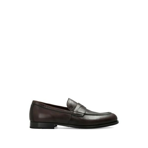ファビ メンズ スニーカー シューズ Penny-strap leather loafers Brown