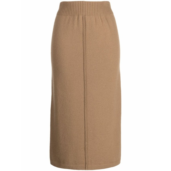 プリングル オブ スコットランド レディース スカート ボトムス Elasticated-waist wool-cashmere blend skirt  Brown