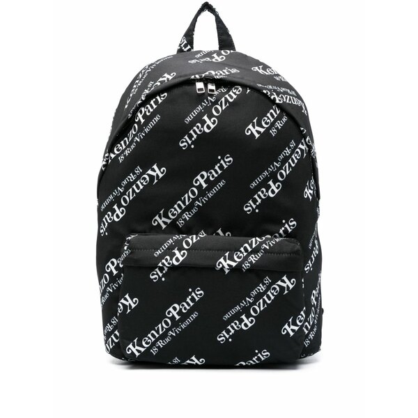 ケンゾー メンズ うしろ側容器に並べる・背嚢 御徒面子 X verdy kenzogram backpack Black