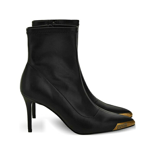 ベルサーチ レディース ブーツ シューズ Metallic-toe slip-on boots Black｜asty