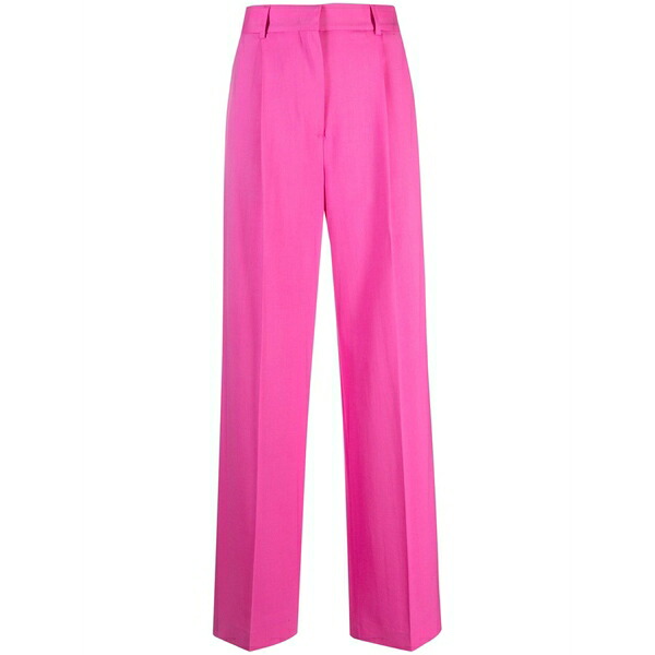 エムエスジイエム レディース カジュアルパンツ ボトムス Pleated straight-leg trousers Pink｜asty