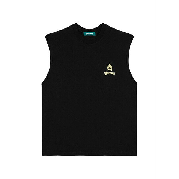 バロウ メンズ Tシャツ トップス Graphic tank vest Black