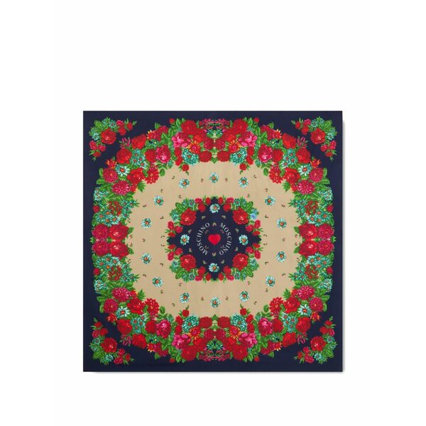 モスキーノ レディース マフラー・ストール・スカーフ アクセサリー Floral silk scarf Neutrals