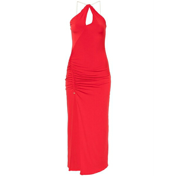 ニッサ レディース ワンピース トップス Halterneck maxi dress Red|asty