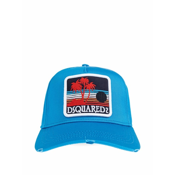 ディースクエアード メンズ 帽子 アクセサリー Patch-detail baseball cap Blue