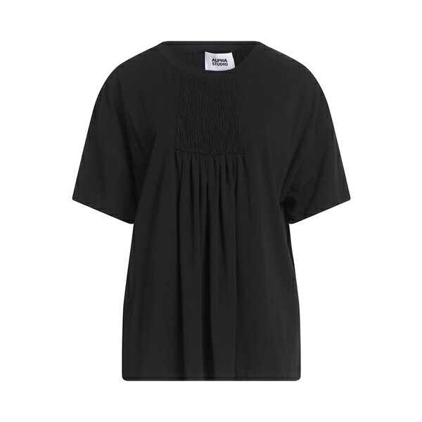 【送料無料】 アルファス テューディオ レディース Tシャツ トップス T-shirts Black 18,115円