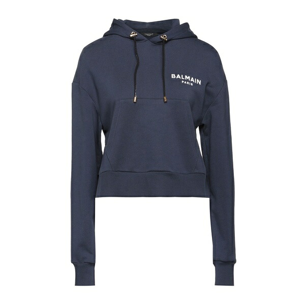 【送料無料】 バルマン レディース パーカー・スウェットシャツ アウター Sweatshirts Blue|asty