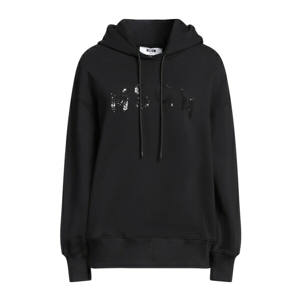 【貨物輸送無料】 エムエスジイエム レディース パーカー・スウェットシャツ アウター Sweatshirts Black