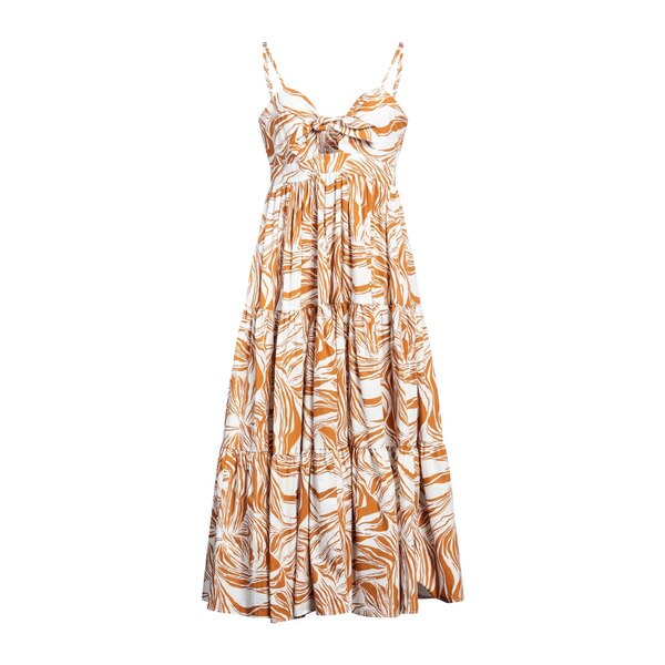 【送料無料】 メイメイジェイ レディース ワンピース トップス Midi dresses Brown