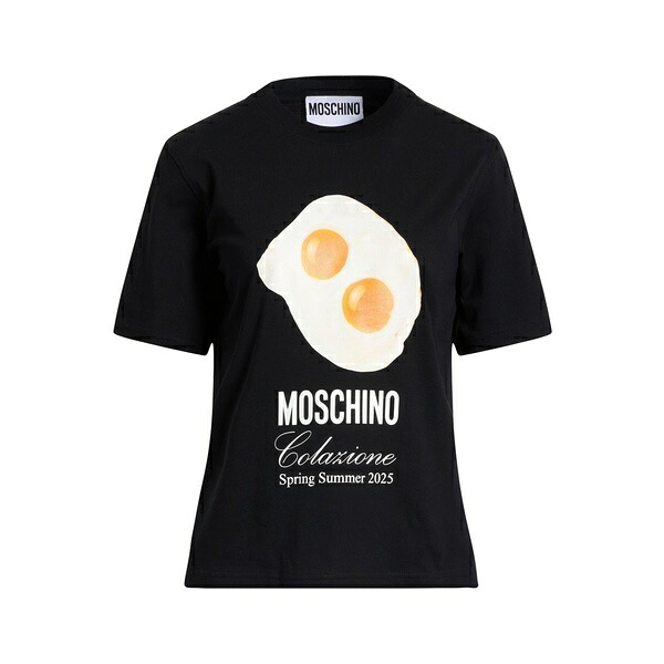 【貨物輸送無料】 モスキーノ レディース プルオーバー トップス T-shirts Black