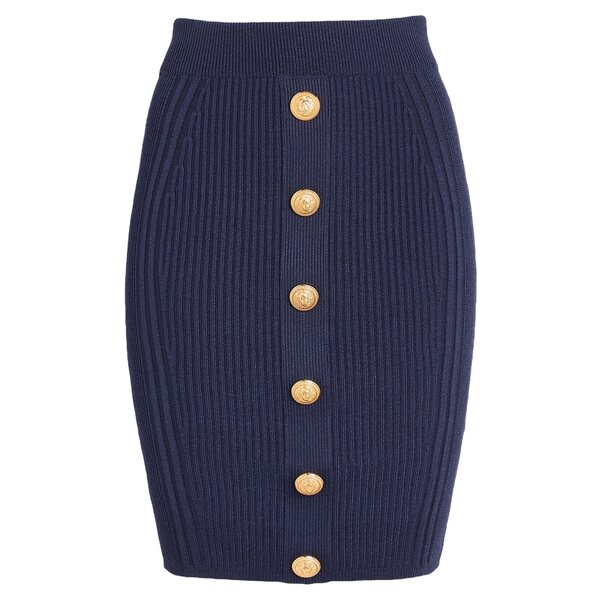 【送料無料】 バルマン レディース スカート ボトムス Mini skirts Blue|asty
