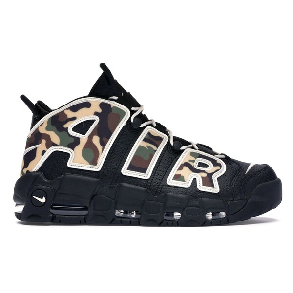 Nike ナイキ メンズ スニーカー 【Nike Air More Uptempo 96 Camo】 サイズ US_6.5(24.5cm) Black/Sail-Light British Tan-Asparagus-Outdoor Green-Celestial Gold｜asty