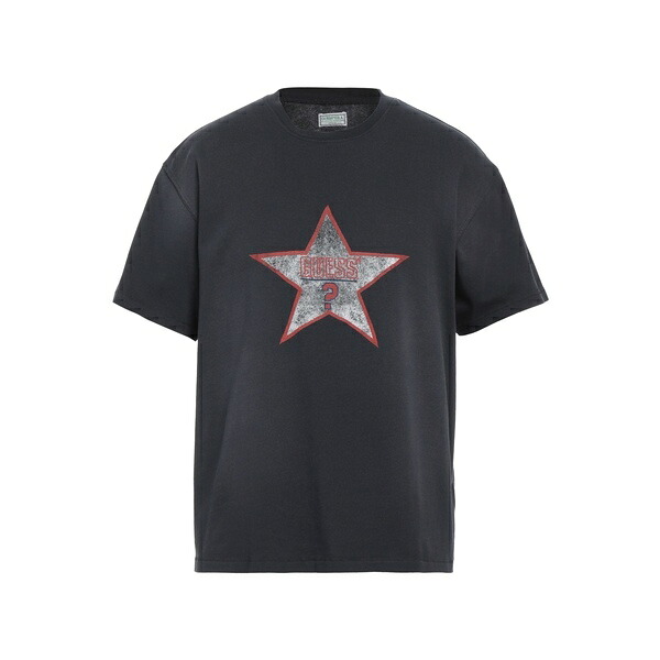 【貨物輸送無料】 ゲス メンズ プルオーバー トップス T-shirts Black