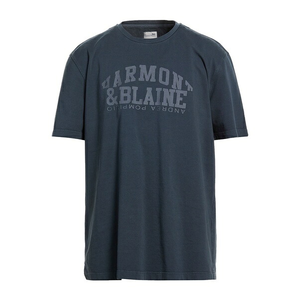 【貨物輸送無料】 ハーモント \u0026 知恵袋 メンズ プルオーバー トップス T-shirts Blue