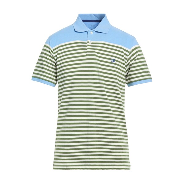 【送料無料】 ハーモント & ブレイン メンズ Tシャツ トップス Polo shirts Green|asty