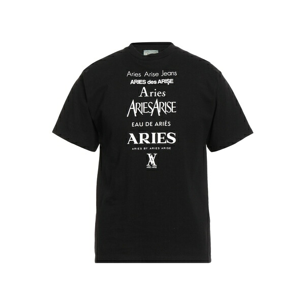 【送料無料】 アリーズ メンズ Tシャツ トップス T-shirts Black