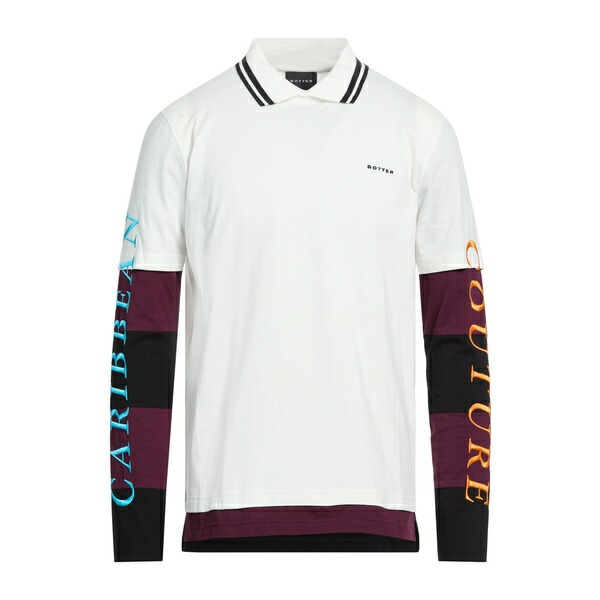 【貨物輸送無料】 ボッター メンズ プルオーバー トップス Polo shirts White