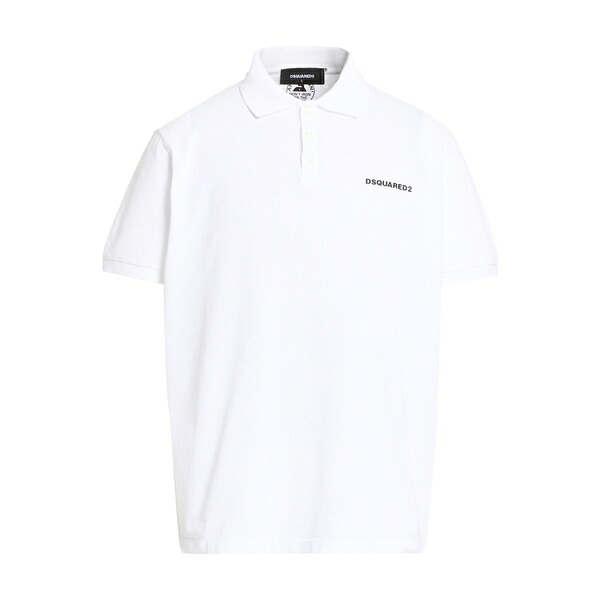 【貨物輸送無料】 ディースクエアード メンズ プルオーバー トップス Polo shirts White