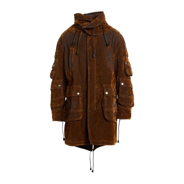 【貨物輸送無料】 ディースクエアード メンズ 上衣＆上衣 アウター Overcoats \u0026 Trench Coats Brown