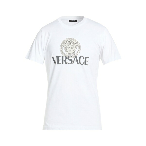 【貨物輸送無料】 ヴェルサーチ メンズ プルオーバー トップス T-shirts White