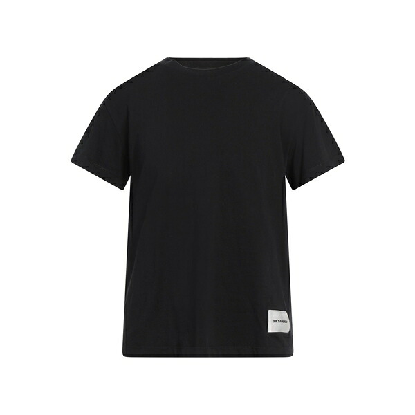 【貨物輸送無料】 ジル・サンダー メンズ プルオーバー トップス T-shirts Black