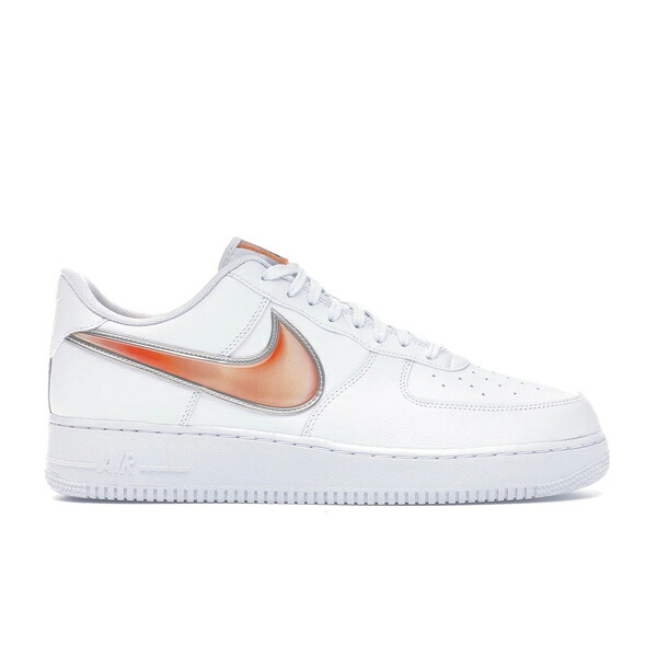 Nike ナイキ メンズ スニーカー 【Nike Air Force 1 Low Oversized Swoosh White Orange Peel】 サイズ US_8.5(26.5cm) White/Orange Peel｜asty